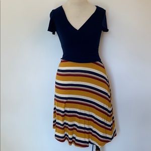 Knit Dress Retro Stripes